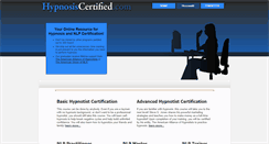 Desktop Screenshot of hypnosiscertified.com